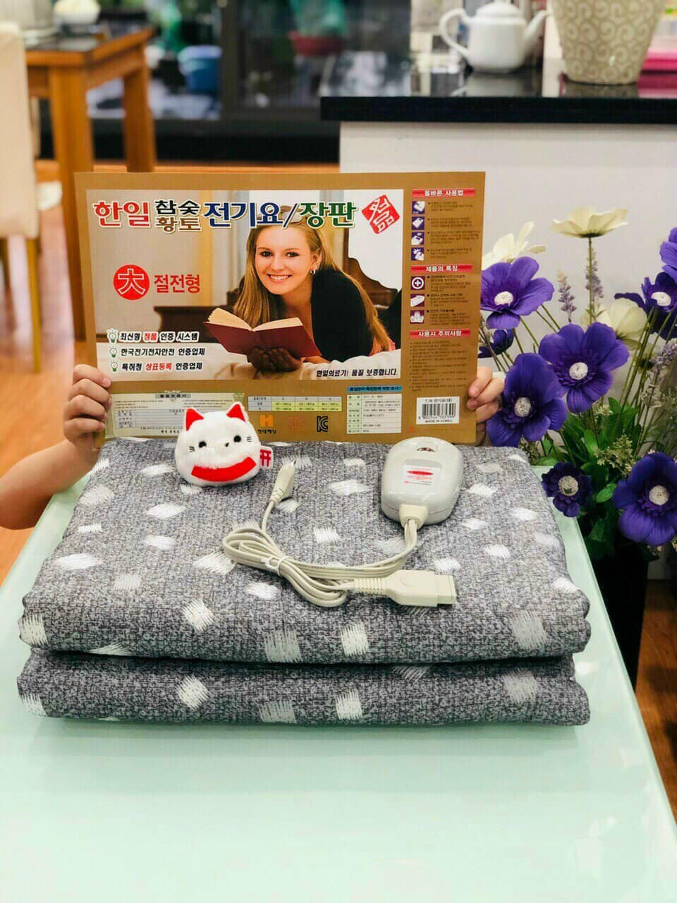 ( SALE SỐC) Chăn đệm điện Hàn Quốc cao cấp loại to 135cmx180cm chất liệu cotton