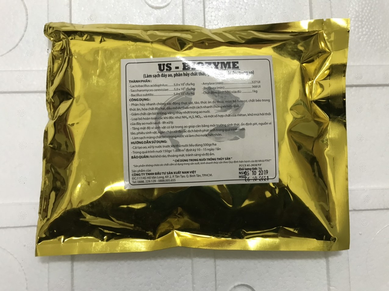 VI SINH SỬ LÝ  ĐÁY AO NUÔI TÔM, CÁ US- BIOZYME
