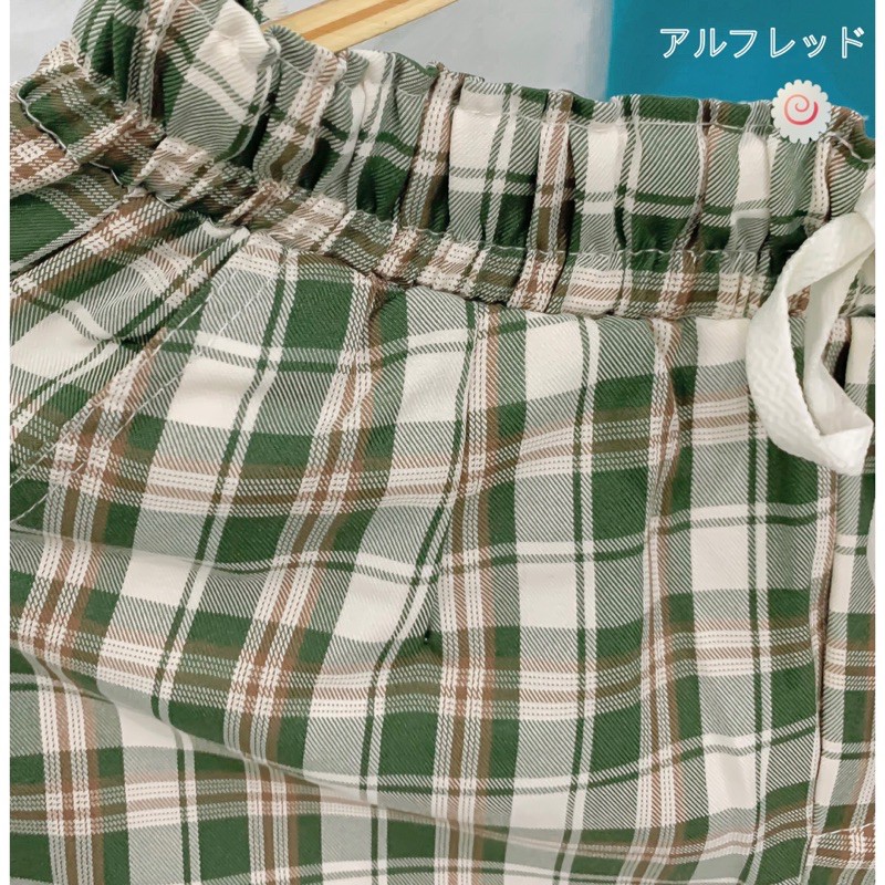 (Ảnh thật) Quần Caro Ống Bo Chun Freesize <47kg