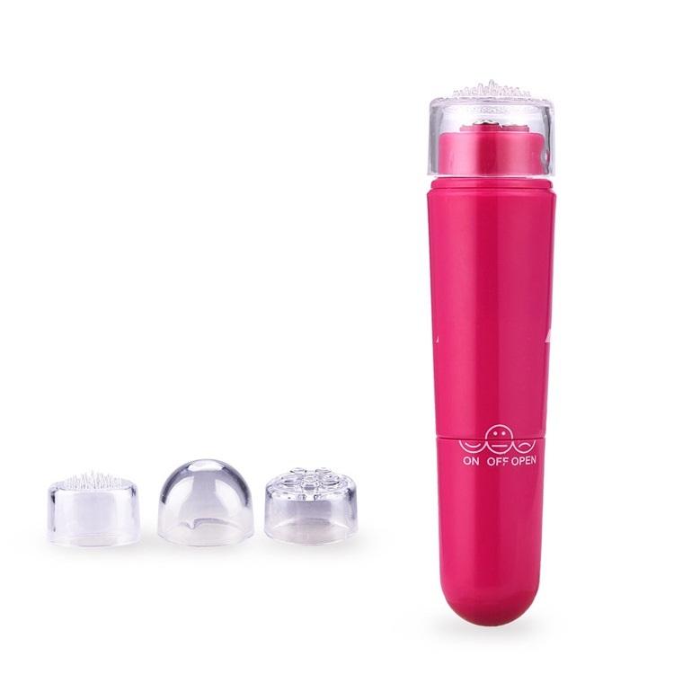 Bút Massage Mặt Cầm Tay Kèm 4 Đầu Mini / Thiết kế gọn nhẹ chất liệu nhựa cao cấp không độc hại. Cách sử dụng đơn giản.
