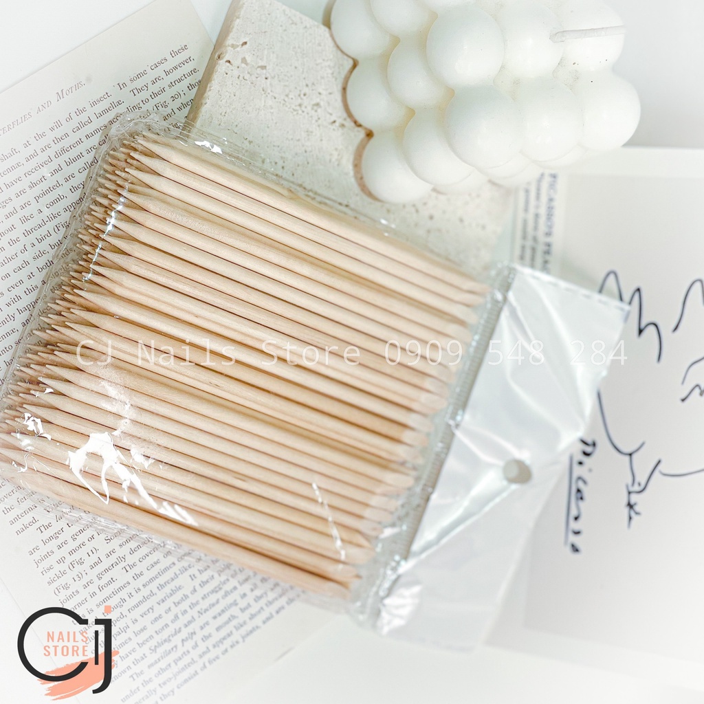 {CJ Nails Store} Que gỗ 2 đầu dùng cho nailbox, nặn gel, phá gel...