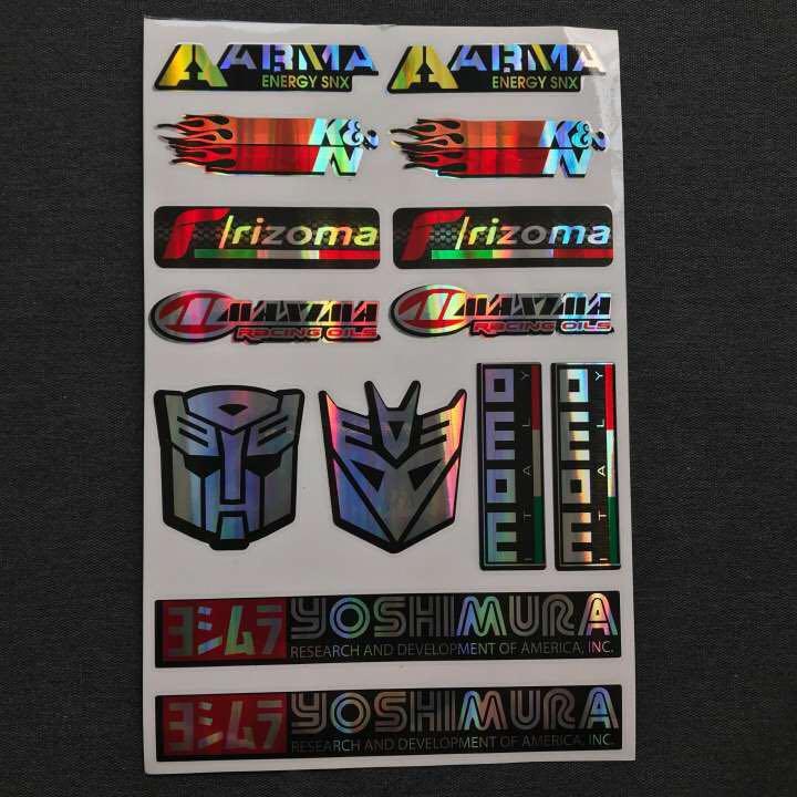 Bộ tem crom nhiều logo trang trí xe máy (K6)