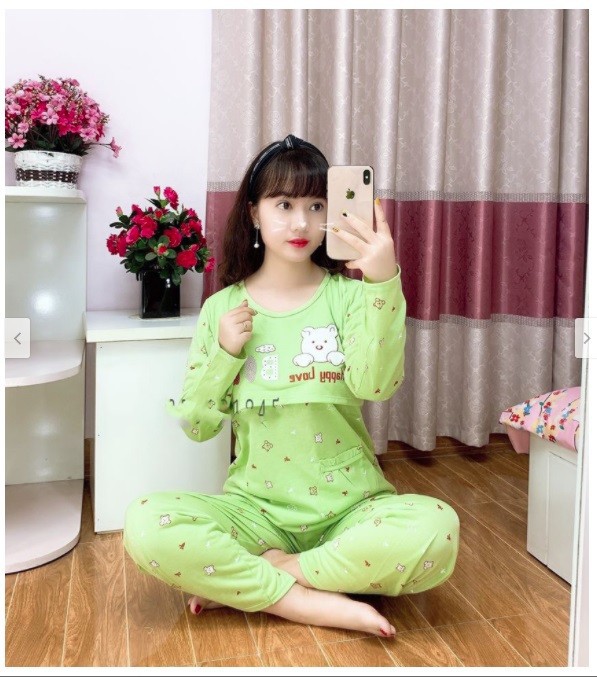 Bộ đồ bầu sau sinh thời trang mặc nhà