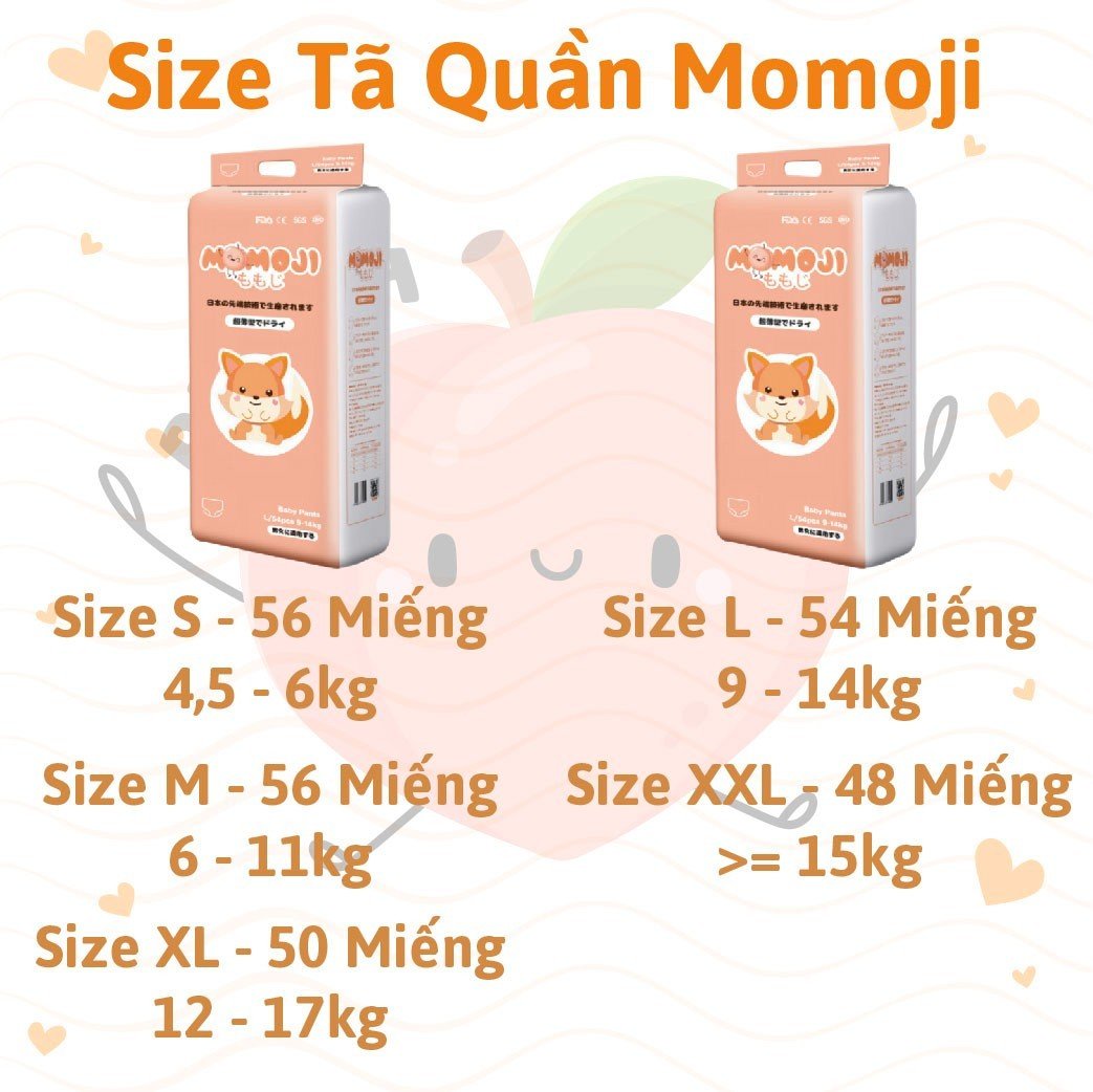 Tã Bỉm Quần Momoji Siêu thấm hút M56
