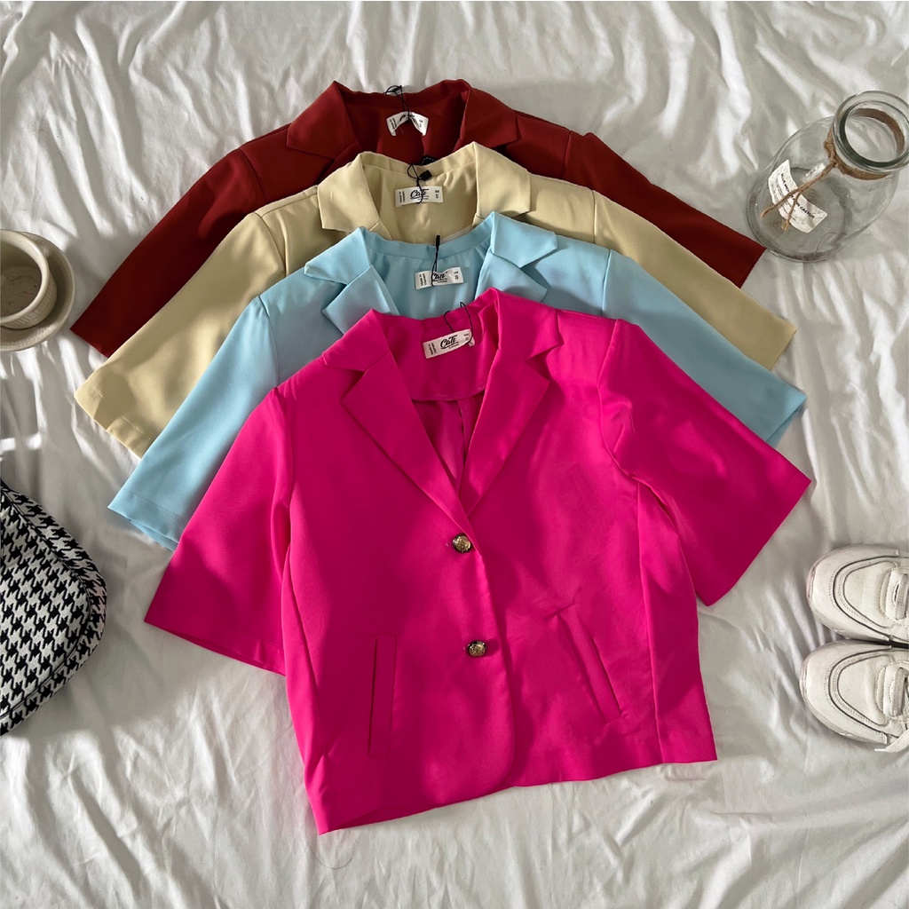 CATI Áo khoác blazer style Hàn dáng croptop (2166)