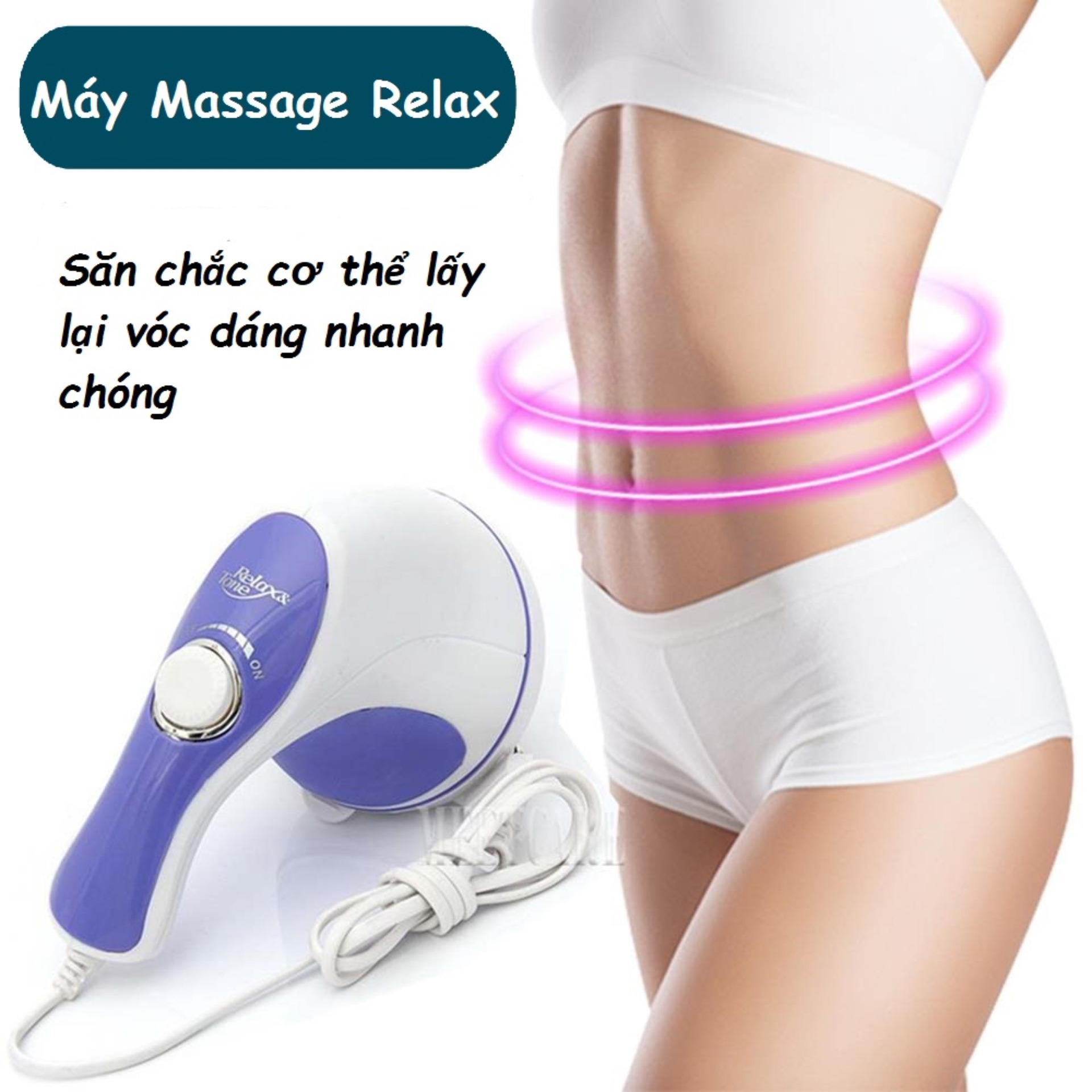 Máy masage đánh tan mỡ bụng , Máy Đấm Lưng Tốt, masage giảm mỡ bụng,Mua Ngay Massage Cầm Tay (Relax) Cao Cấp Đa Năng Xoa Bóp Thư Giãn Cơ & Bắp, Giảm Đau Nhức Mỏi Toàn Thân.Bảo Hành 1 Đổi 1.Giảm 50%
