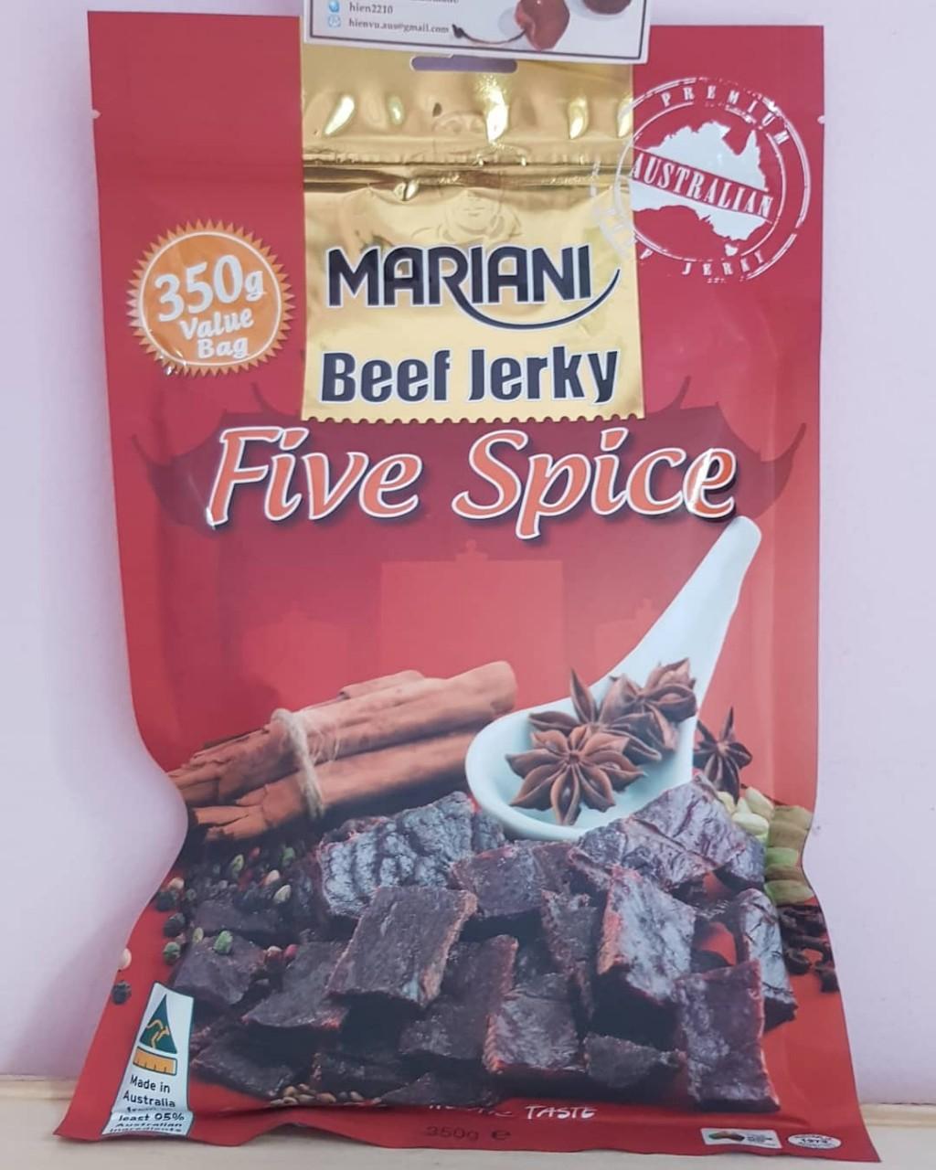 [HCM]Khô bò Úc Mariani – Five Spice ( gói 350g )