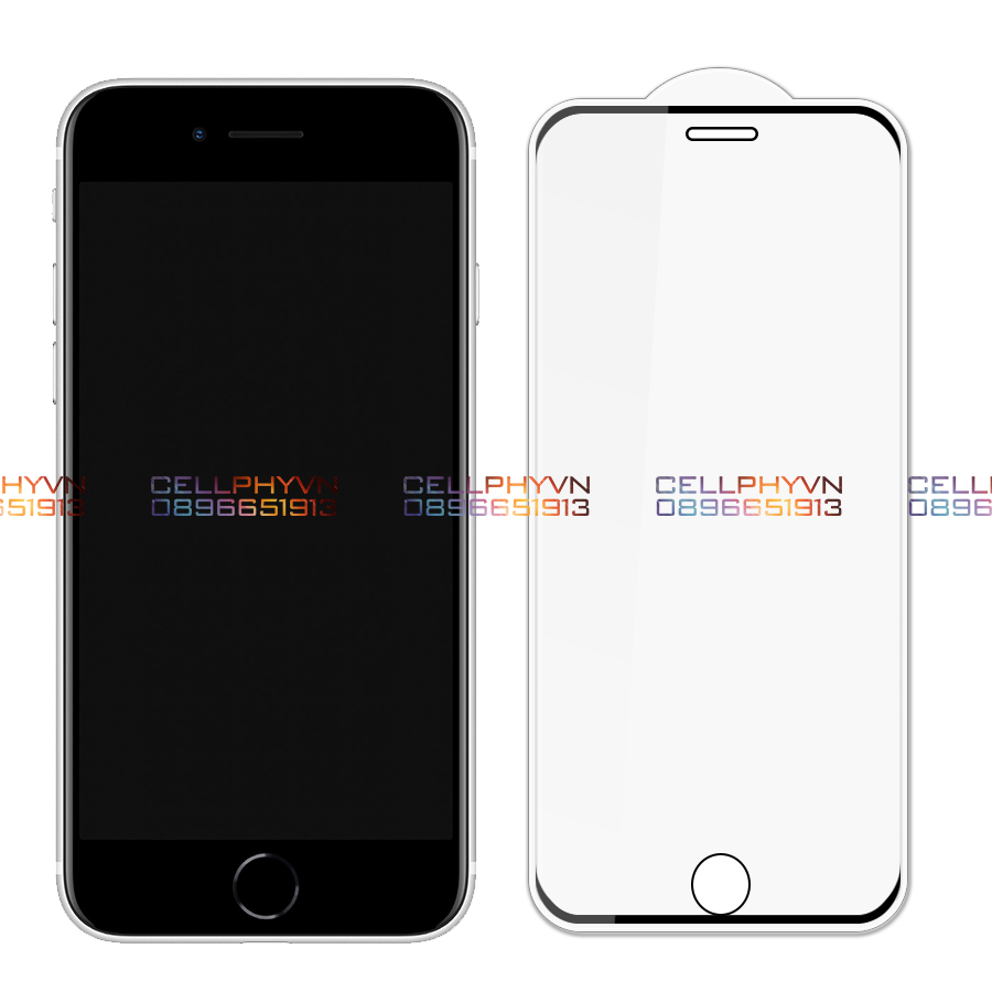Miếng Kính Cường Lực Không Viền Trái Phải Dành Cho IPhone 6 6s 7 8 6PLUS 7PLUS 8PLUS SE 2020 X XS XR XSMAX 11 11Pro 11ProMax