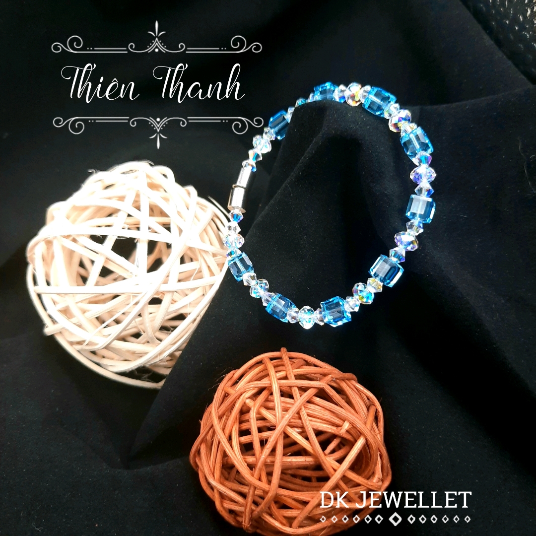 [Freeshipmax] Vòng tay pha lê Swarovski Thiên Thanh sang trọng