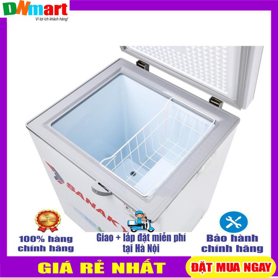 [Trả góp 0%]Tủ đông Sanaky 100 lít VH-1599HYKD