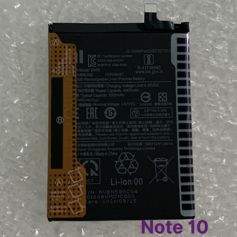 Pin Xiaomi Redmi Note 10 4G / Note 10S /BN59 zin new 100% 5000mAh