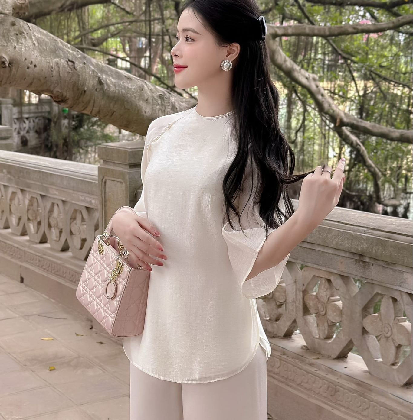 PHÁP PHUC ĐI LỄ CHÙA ĐỒ LAM THIẾT KẾ ( set BE )