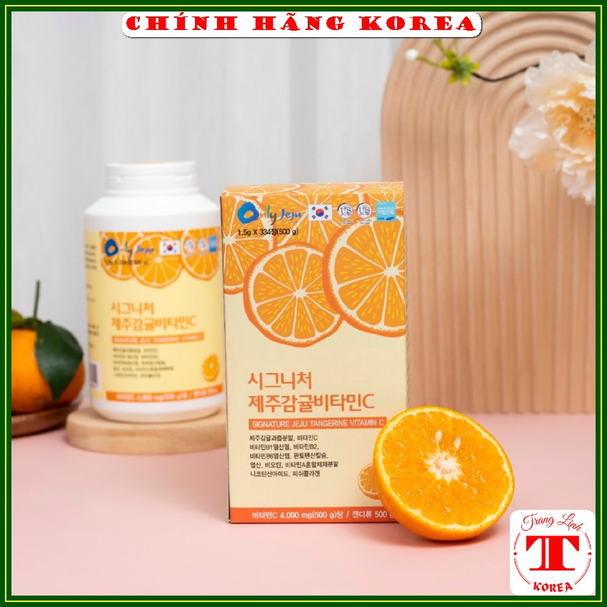 Korean Jeju vitamin C tablet 500g box-vitamin C supplement, increase resistance-tranglinh