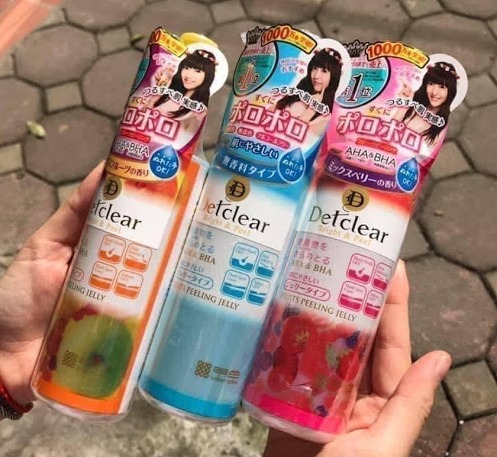 Gel tẩy da chết, tế bào chết Detclear Meishoku cho da mặt Nhật bản 180ml