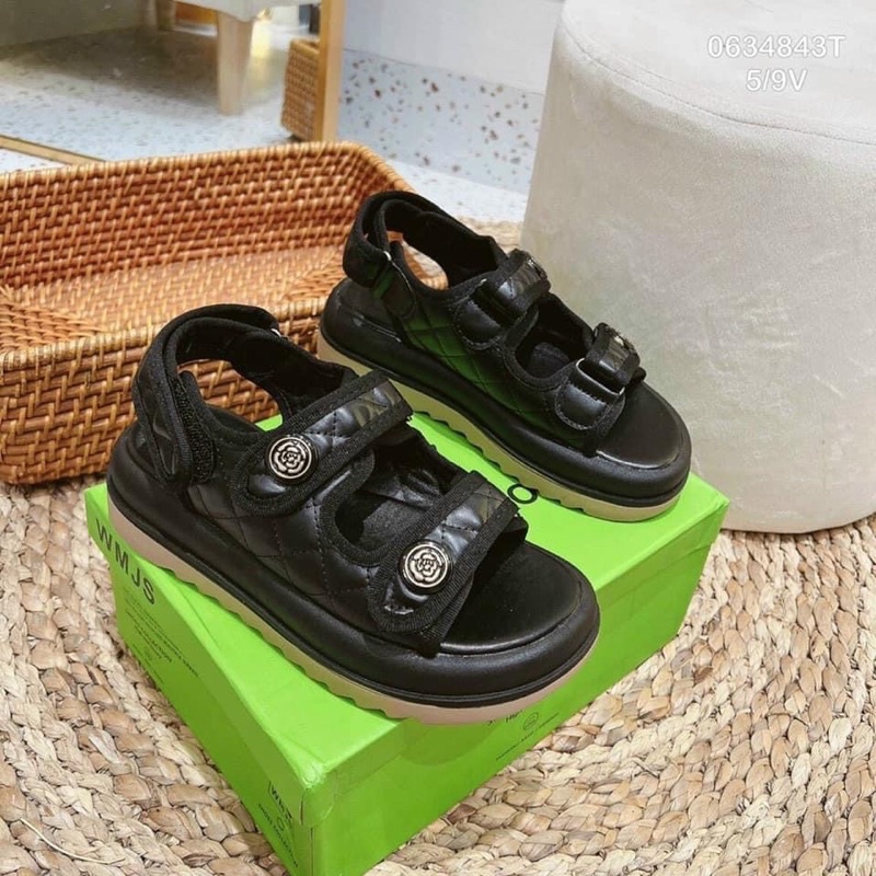 Dép nữ , dép sandal 2 quai trám cá tính