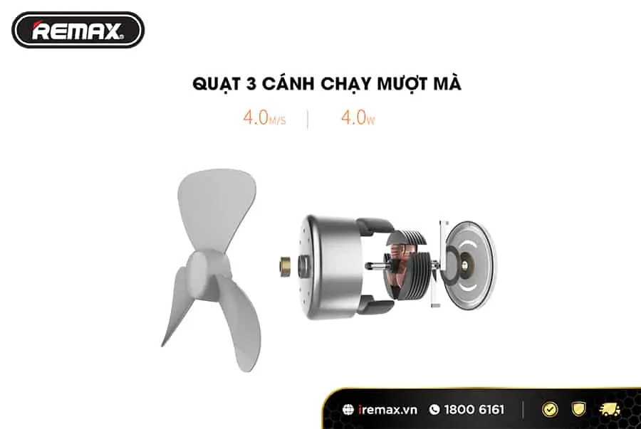 Quạt vân gỗ Remax Life FN17 - Wood grain