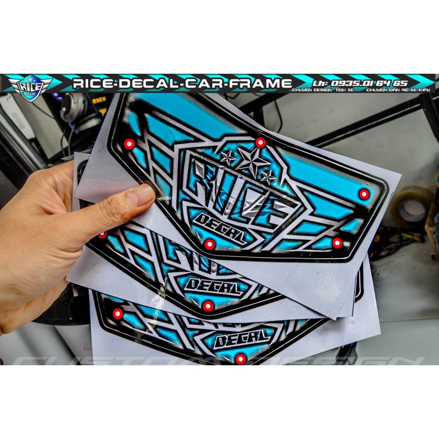 Tem Dán Hộp Đầu Sirius Sihello Đen Logo Rice decal ( Nhiều màu)