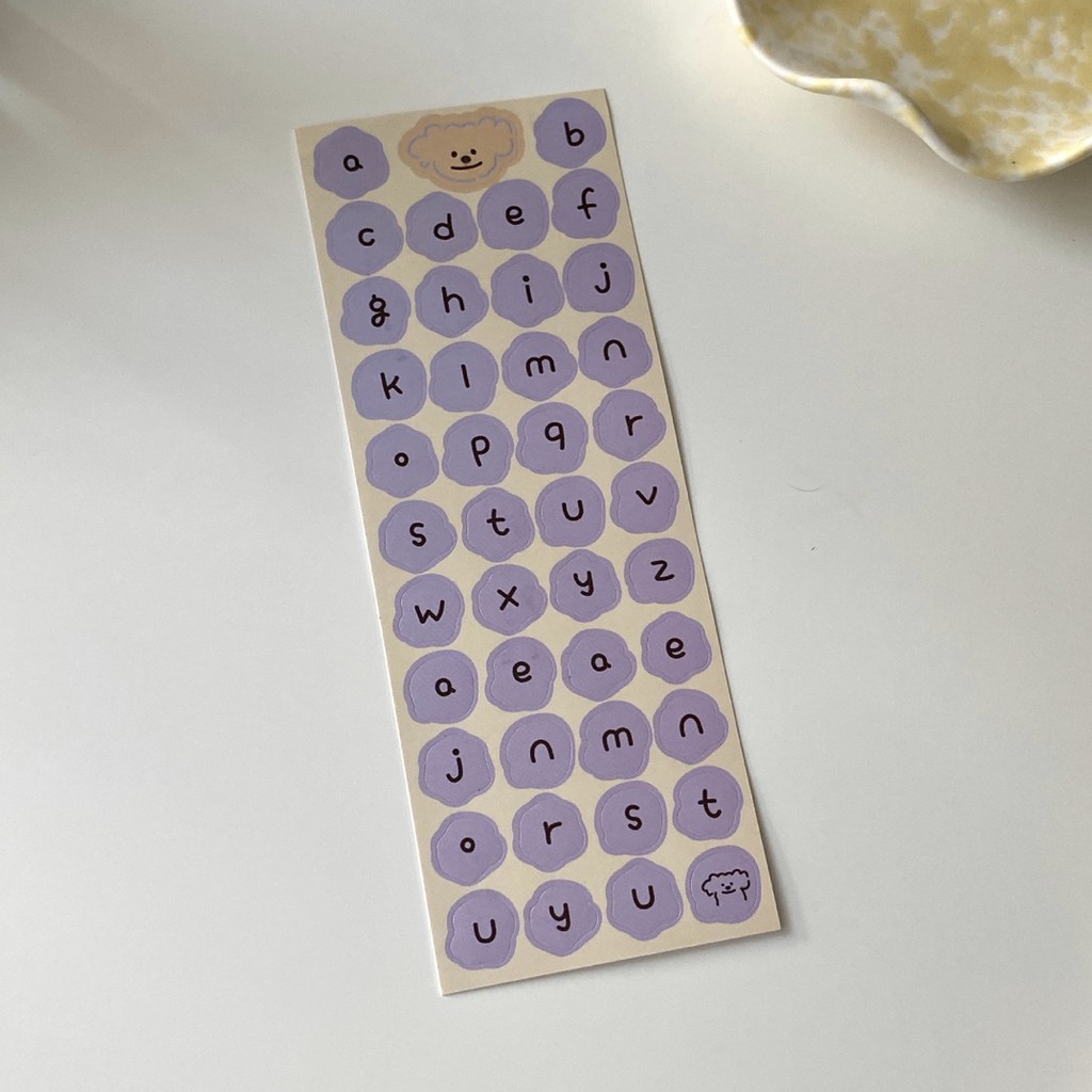 Sticker alphabet pastel