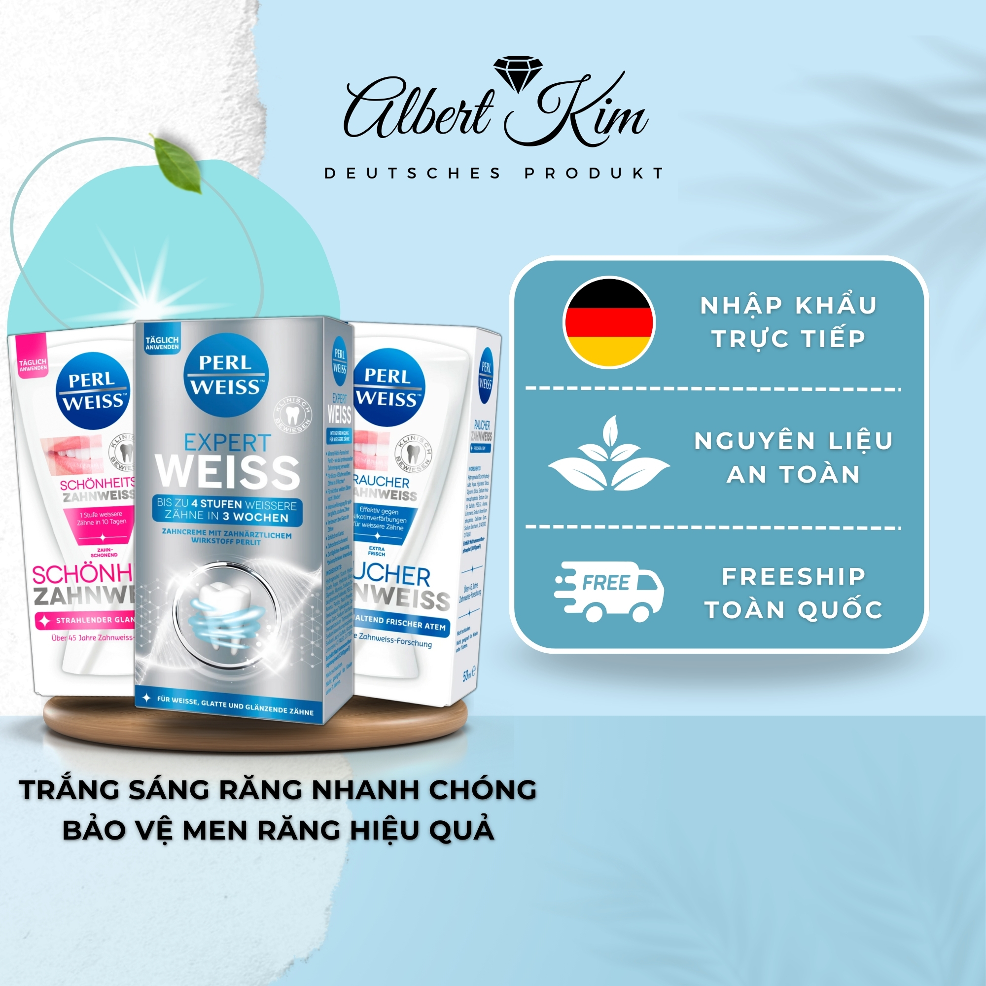 [ Hàng Đức ] Kem Đánh Răng Làm Trắng Nội Địa Đức - PerlWeiss