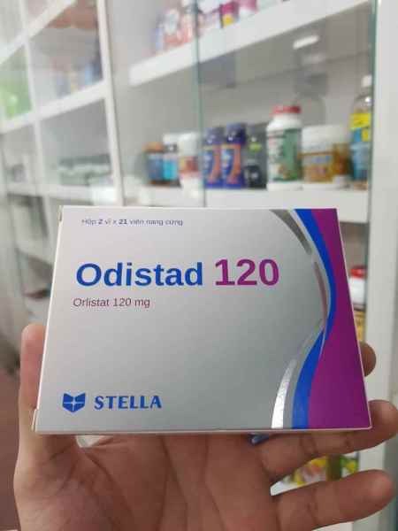 Odistad 120 ( Orlistat 120mg ) 42v viên uống hổ trợ giảm cân thải mở an toàn detox lipit