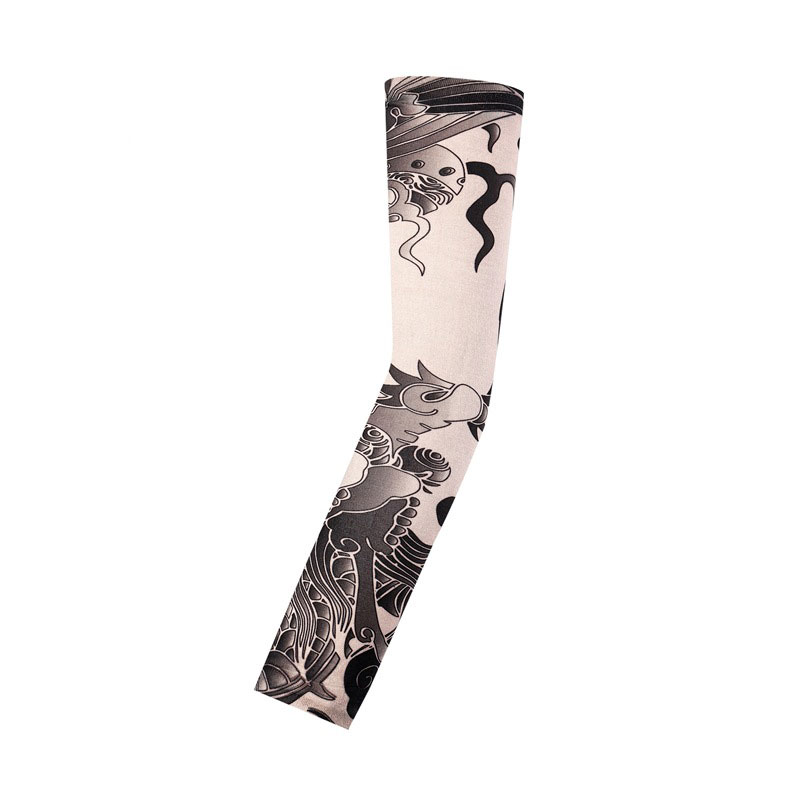 3D Tattoo Printed Outdoor Sunscreen Sleeves, Sunscreen/UV and dust protection sleeves with personalized patterns for men and women