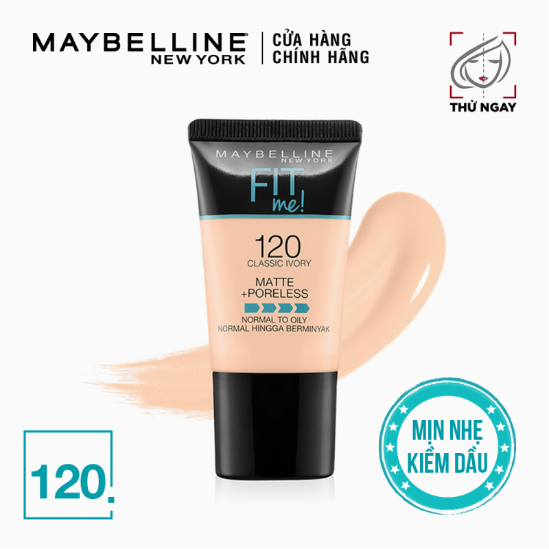 Kem nền mịn lì tự nhiên Maybelline Fit Me Matte Poreless Foundation Tube 18ml