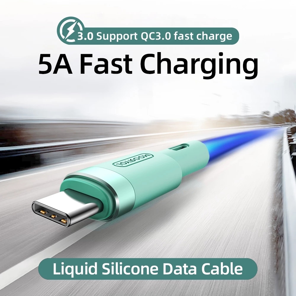 5A Liquid Silicone Data Cable Fast Charge Cable /USB Liquid Silicone Cable Type C Cable Charger / Fast Charging Data Cord Compatible with All Smart Phone Model