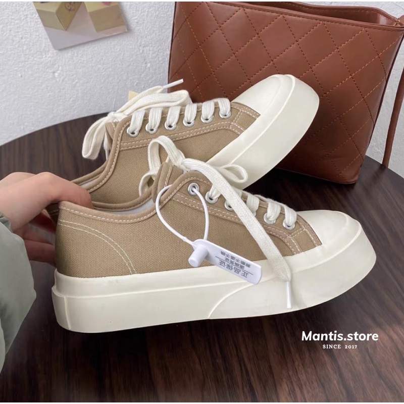 Giày Bánh Mì Beige Sneaker( Kèm Video Ảnh Thật)