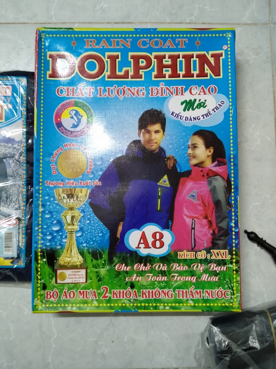 Quần áo mưa Dolphin A8 2 khoá kéo siêu bền