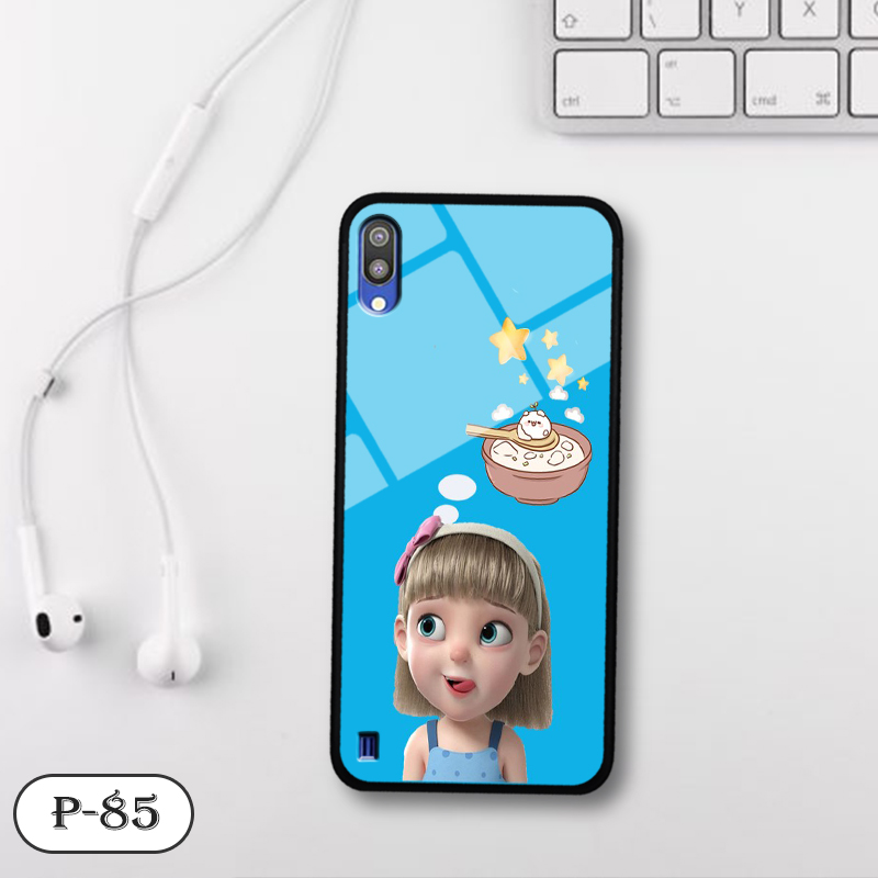 Ốp lưng kính 3D cute Samsung M10