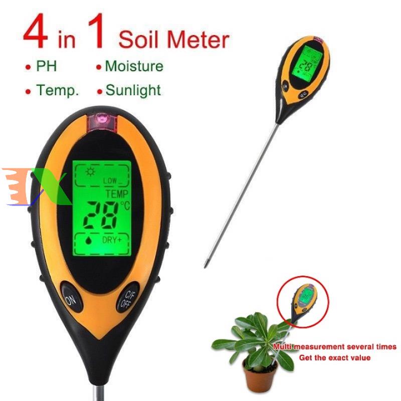 Dụng cụ đo độ PH đất, Que thử PH, Độ ẩm, Ánh sáng, Nhiệt độ