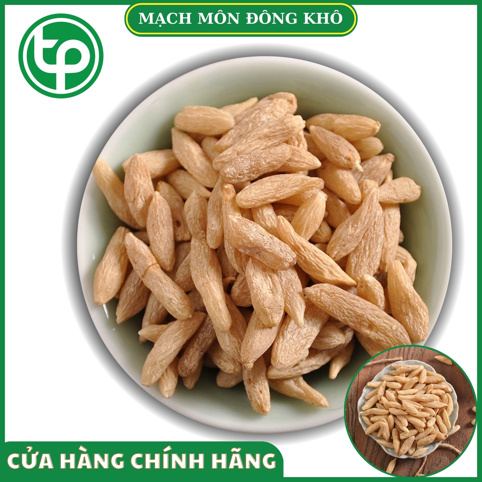 Củ mạch môn khô 1kg - Chuyên dùng để sắc nước và pha trà - Thảo Dược Tấn Phát