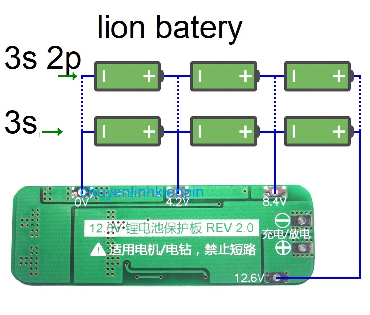 [HCM]Mạch 3S 20A Full bảo vệ Pin Lion ( BL64 75 )