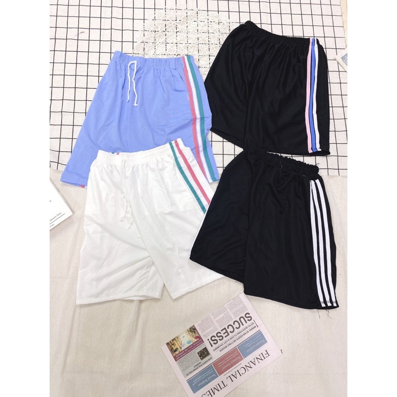 [GIÁ HUỶ DIỆT Quần Đùi Sọc Unisex - Quần Đùi Lửng Uzzlang Nam Nữ