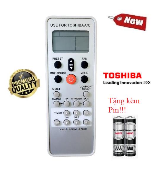 Điều khiển điều hòa Toshiba 1&2 chiều Inverter các dòng RAS-H10 RAS-H13 RAS-H18 1HP 1.5HP 2HP-Hàng tốt 100% Tặng kèm Pin
