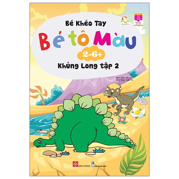 Fahasa - bé khéo tay - bé tô màu - khủng long