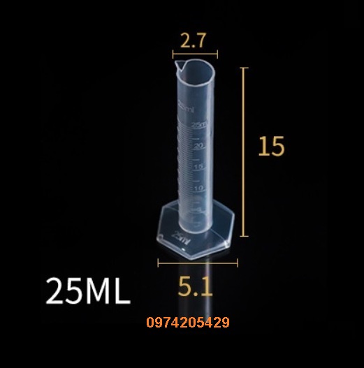 Ống đong nhựa 10ml, 25ml, 50ml, 100ml