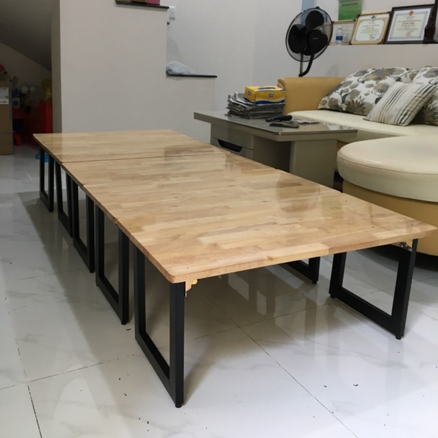 Bàn Gỗ Chân Sắt Cao 48cmChân Xếp Gọn
