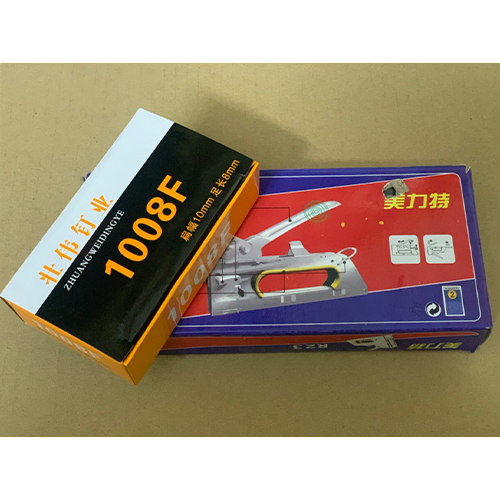 Súng bắn ghim thùng carton, súng bắn ghim gỗ cầm tay, dụng cụ bắn ghim để căng bạt căng banner bọc yên xe, súng bắn ghim không dùng điện ghim vào gỗ , khung tranh, tường tặng kèm hộp 2000 ghim