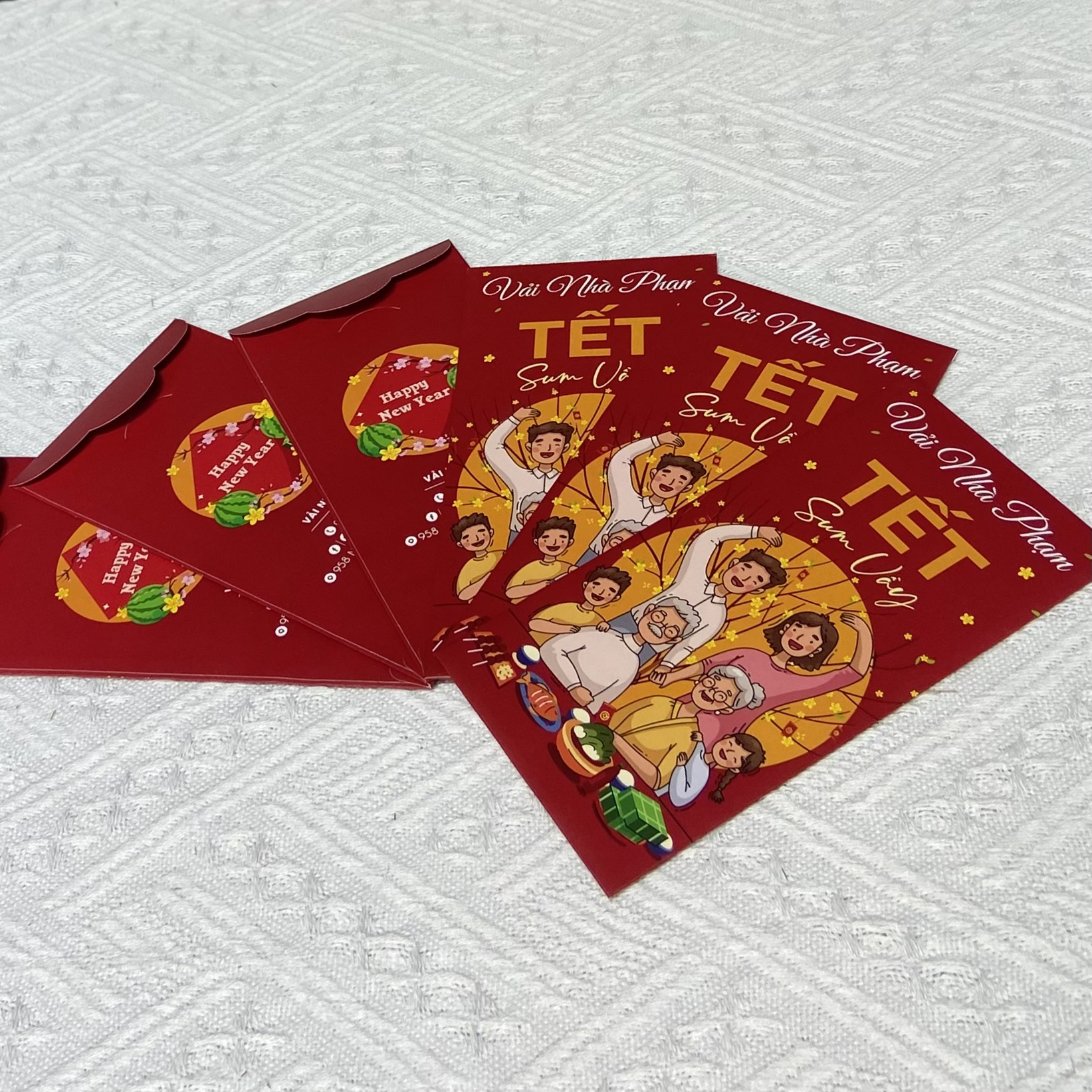 Bao lì xì tết set 5 cái