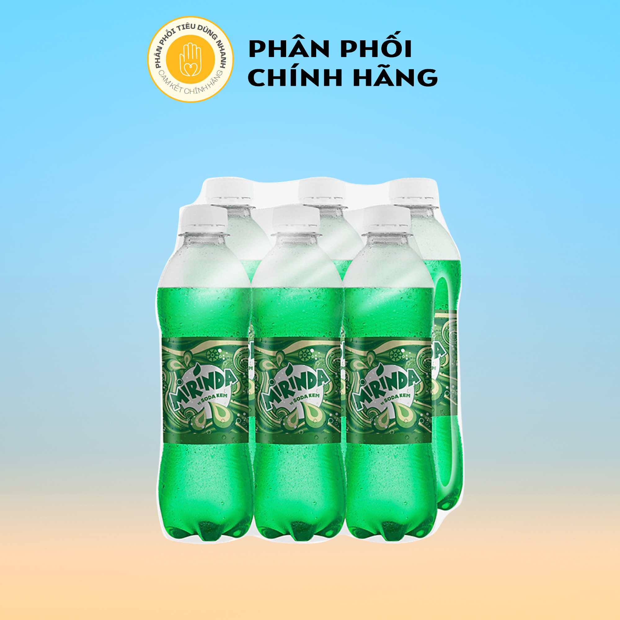 Thùng 24 Chai Nước Ngọt Mirinda Vị Soda Kem  390ml/Chai