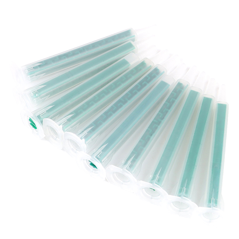 Owzzrn 10 x Bộ ống trộn tĩnh Keo AB nhựa resin Bộ ống tiêm trộn 83mm