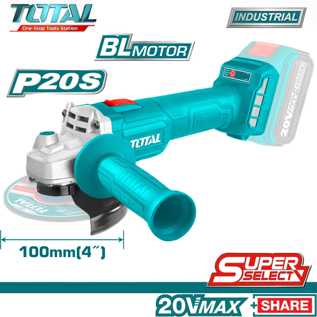 Máy mài góc không chổi than dùng pin 100mm total 20v tagli201072