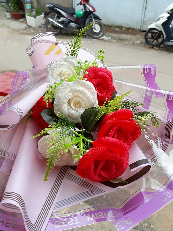 [HCM]5 cuộn giấy nhún đủ màu : 75k /1combo 5cuộn