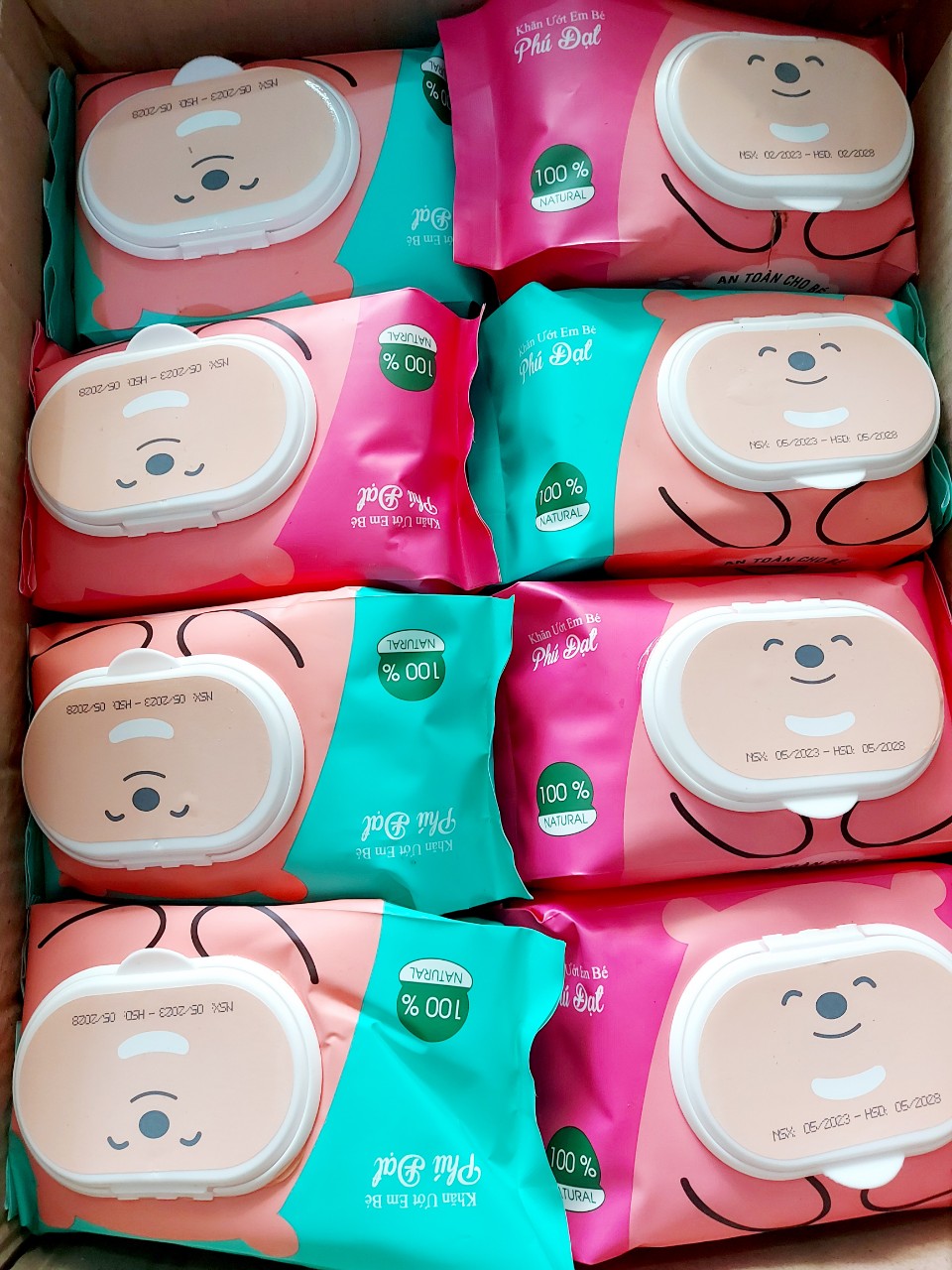 Khăn Ướt Không Mùi Baby Phú Đạt 120 tờ 500gr Date 2026