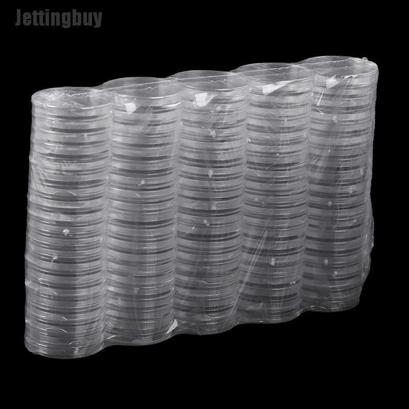 Jettingbuy 100 Cái Hộp Đựng Tiền Xu 27Mm Hộp Đựng Viên Nang Hộp Trưng Bày Hộp Trưng Bày Hình Tròn