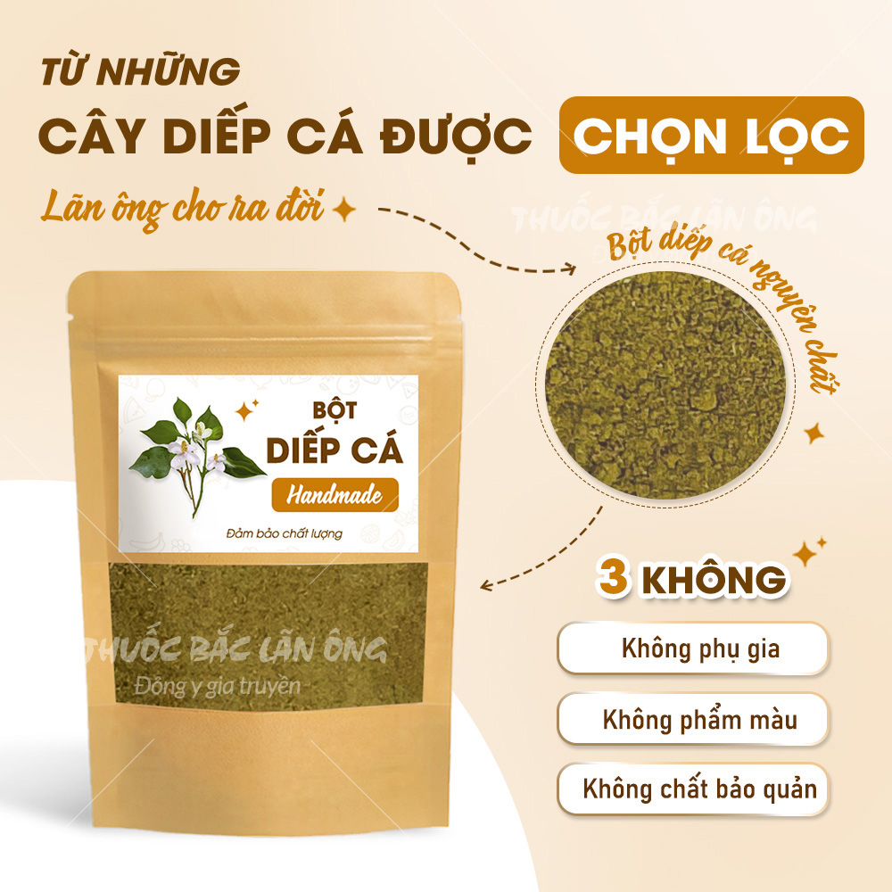 Freeze-Dried Fish Mint Powder 100g, Pure, Fragrant and Smooth, Mixed for Drinking, Applied to the Face, Reduces Acne, Clears Heat - Lan Ong