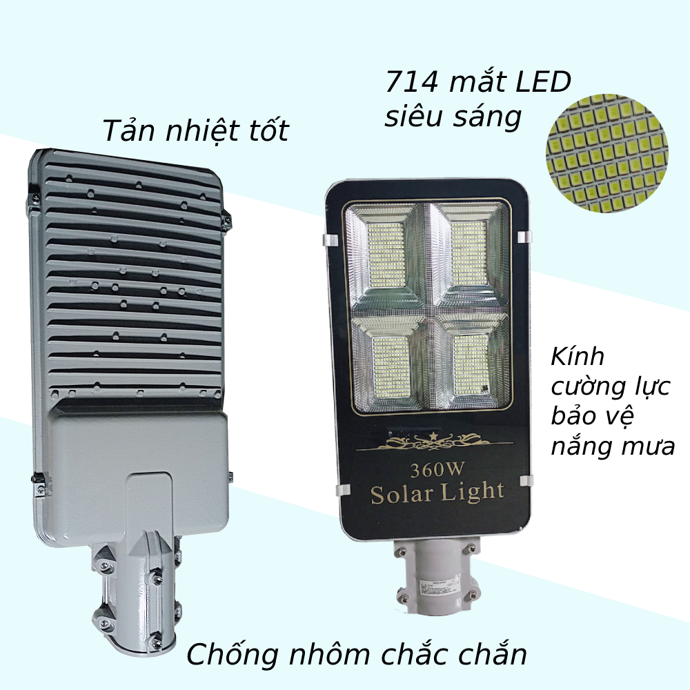 Đèn đường năng lượng mặt trời pin rời 200W