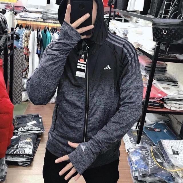 Áo chống nắng nam - Áo khoác nam logo Das cao cấp - Chất vải kim cương sần, Siêu mát - Màu đen - có bigsize tới 85kg