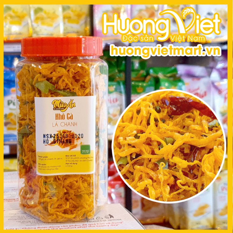 Khô gà lá chanh cay vừa, loại mềm 250gr, ăn vặt Sài Gòn - có giấy VSATTP,  ăn vặt mùa Tết